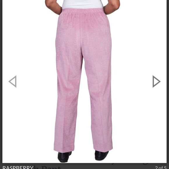 Alfred Dunner lavender lilac pull on pants sz 16 P  s pockets elasticized waist - Picture 2 of 13